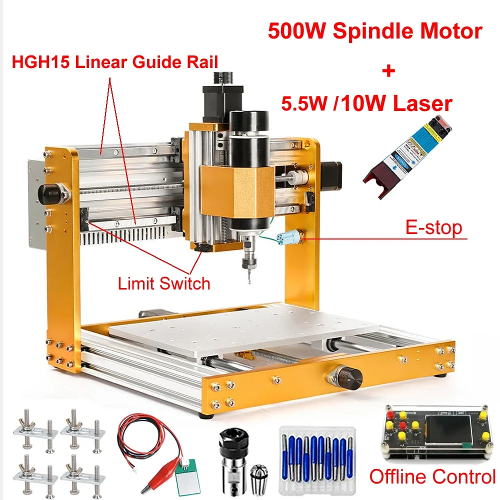 Lineer Kılavuz Raylı Çift Moto - Mini Laser Engraver Cnc Router incelemesi ve fiyatı